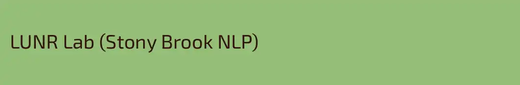 LUNR Lab (Stony Brook NLP)